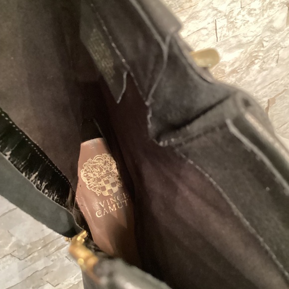 Vince Camuto Winchell Black Leather Moto Boots - Picture 13 of 14